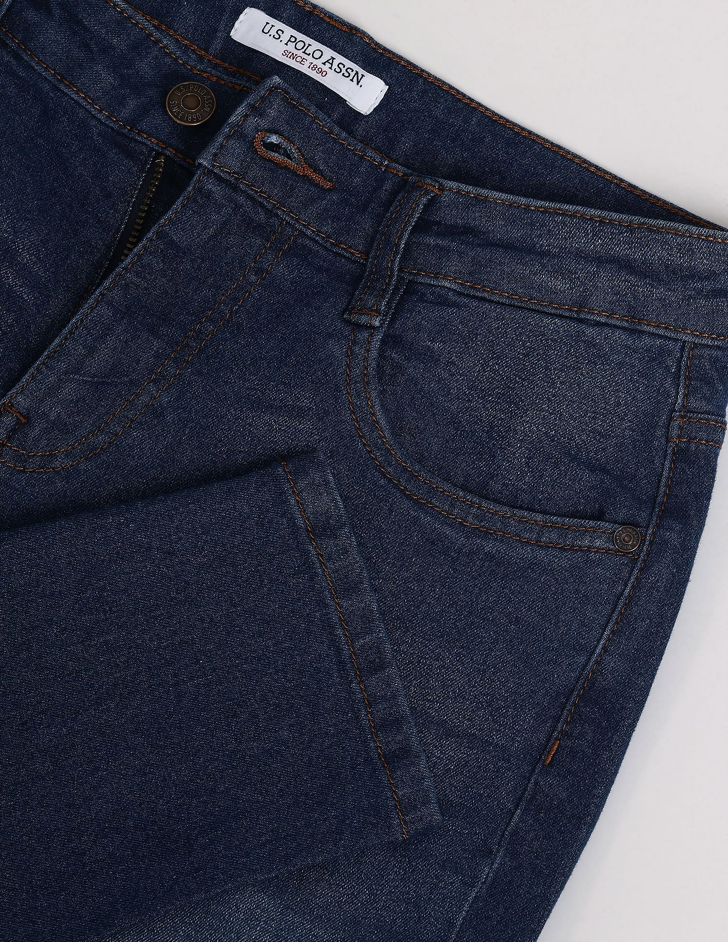 Stone Wash Skinny Fit Jeans Blue - U.S. Polo Assn. India | Large