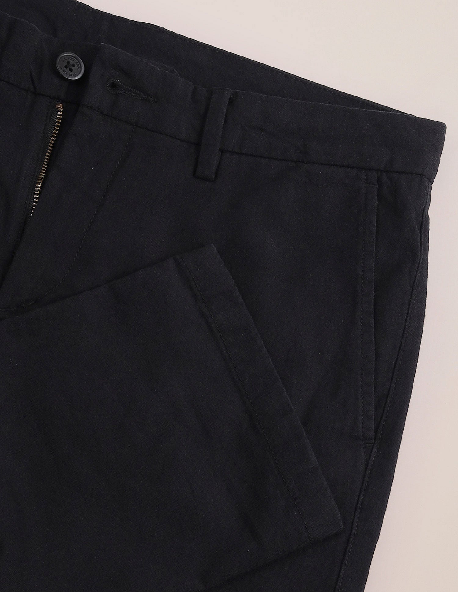 Slim Straight Cotton Linen Chinos Black - U.S. Polo Assn. India | Large