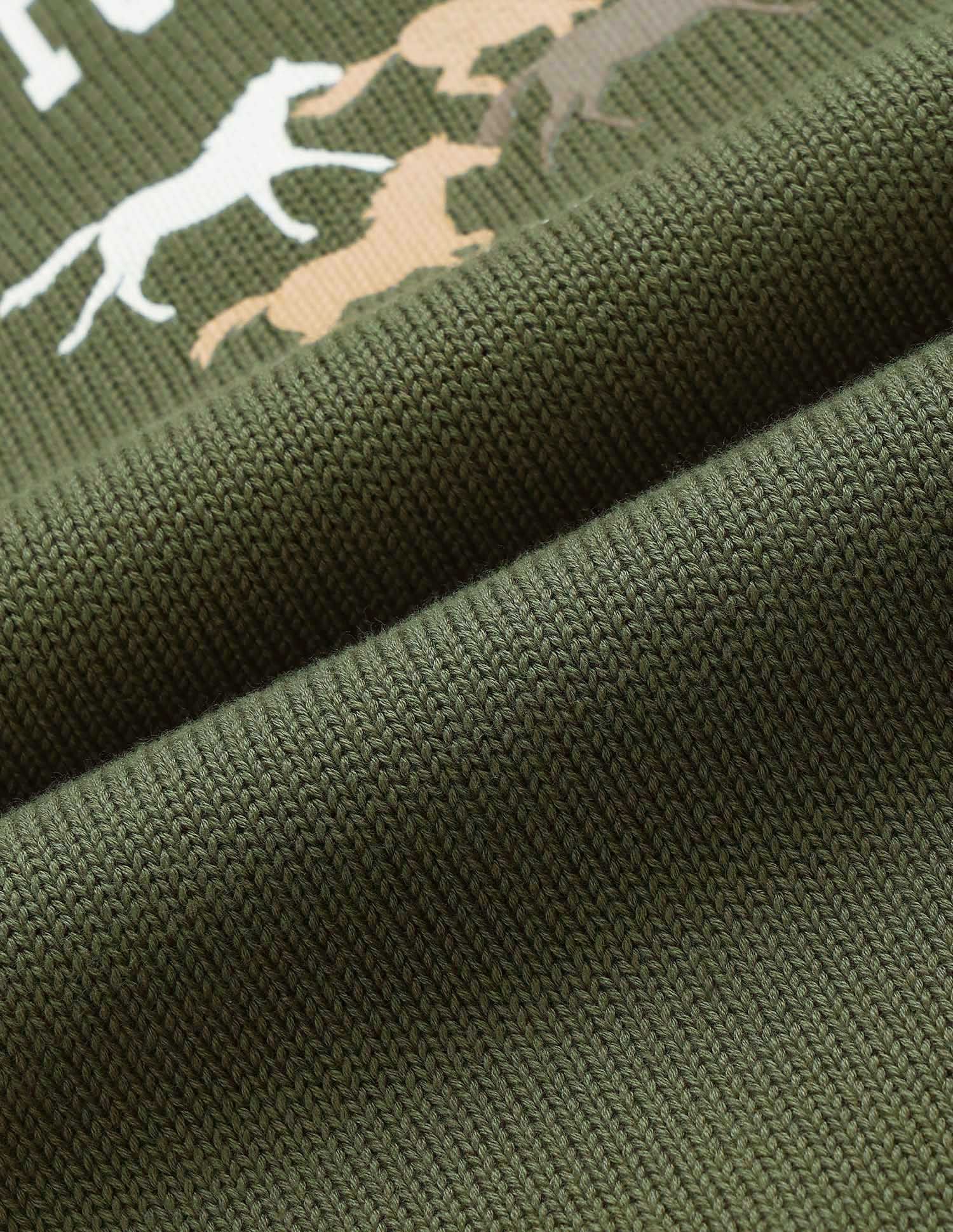 Brand Printed Regular Fit Sweater Green - U.S. POLO ASSN. | Large