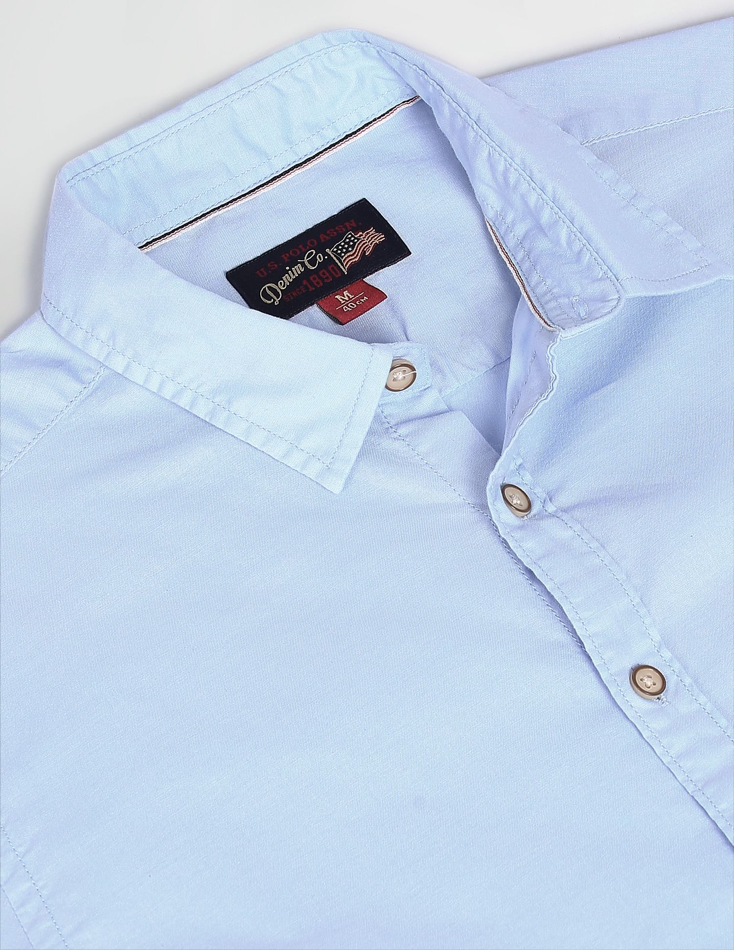 Chest Patch Pocket Casual Shirt Light Blue - U.S. POLO ASSN. | Large