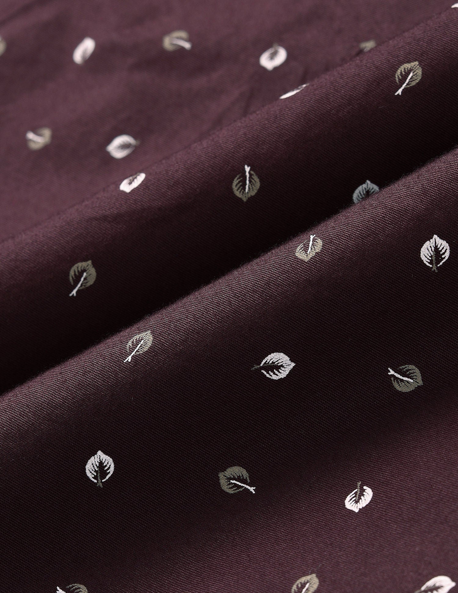 Tailored Fit Printed Shirt Burgundy - U.S. Polo Assn. India | Large