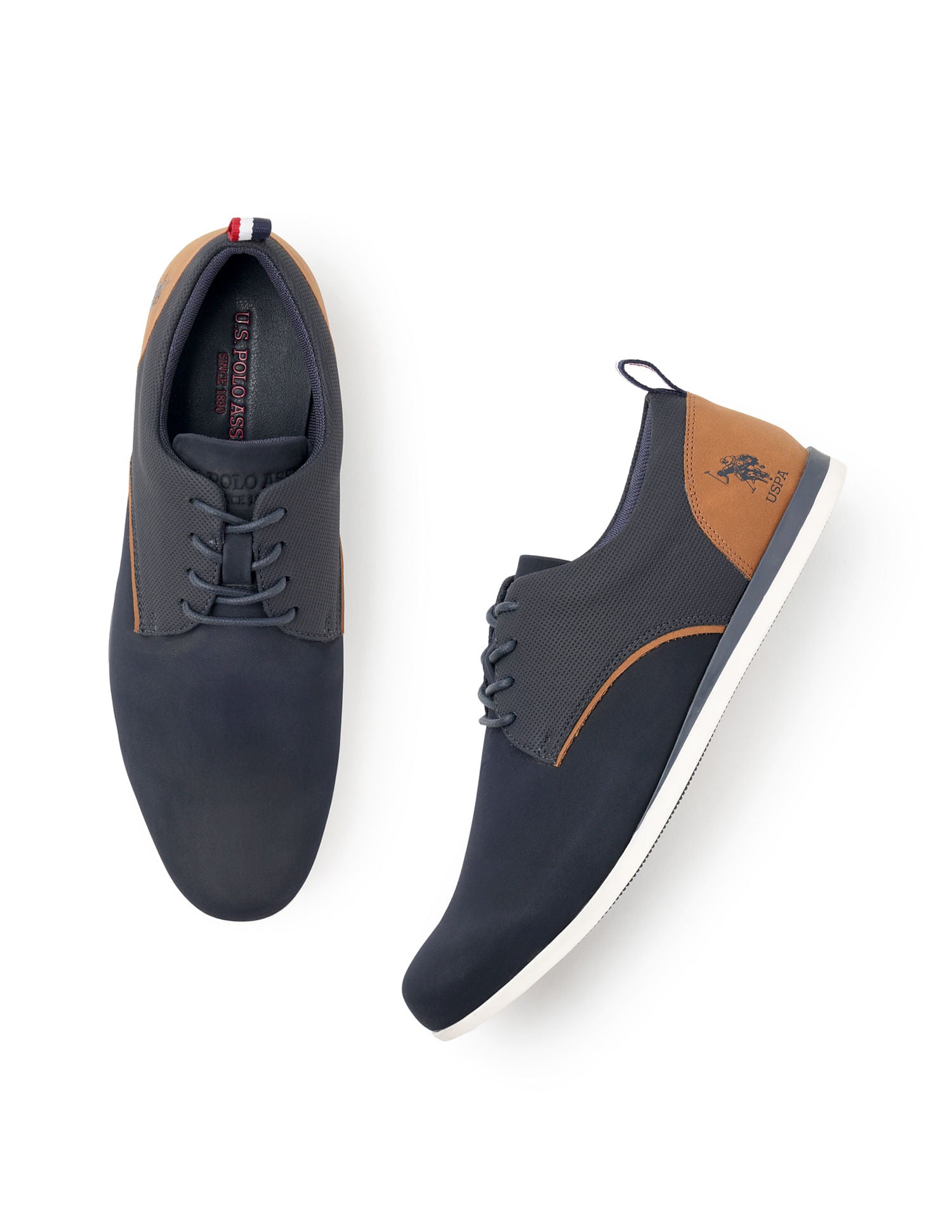 Men Darryl 2.0 Navy Work Casuals Lace Up Shoes Navy - U.S. POLO ASSN. | Large