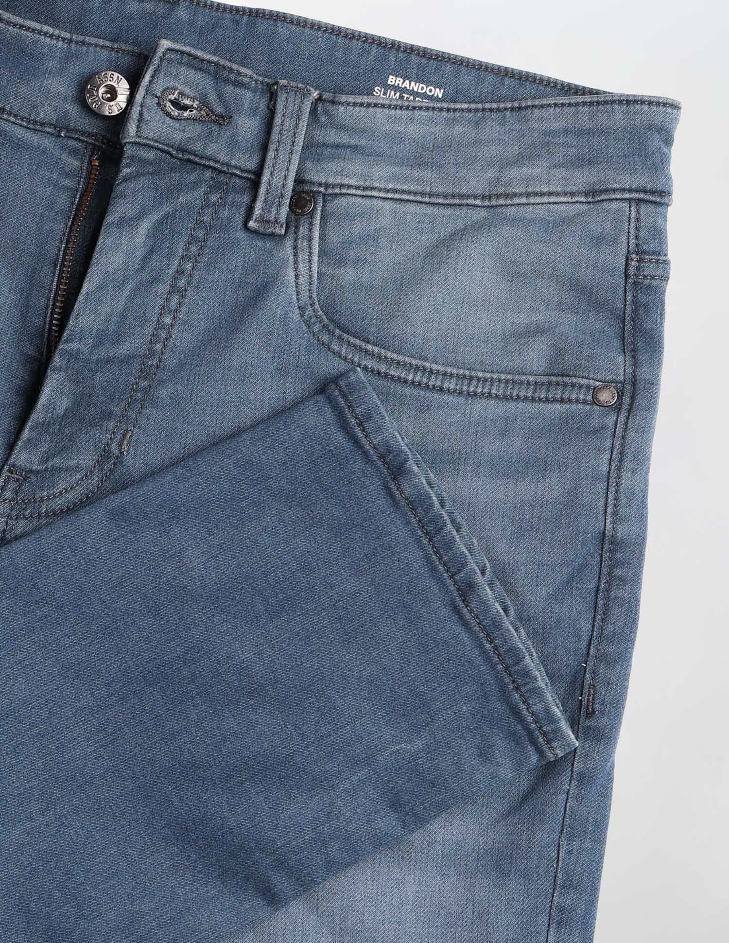 Brandon Slim Tapered Fit Blue Jeans Blue - U.S. POLO ASSN. | Large