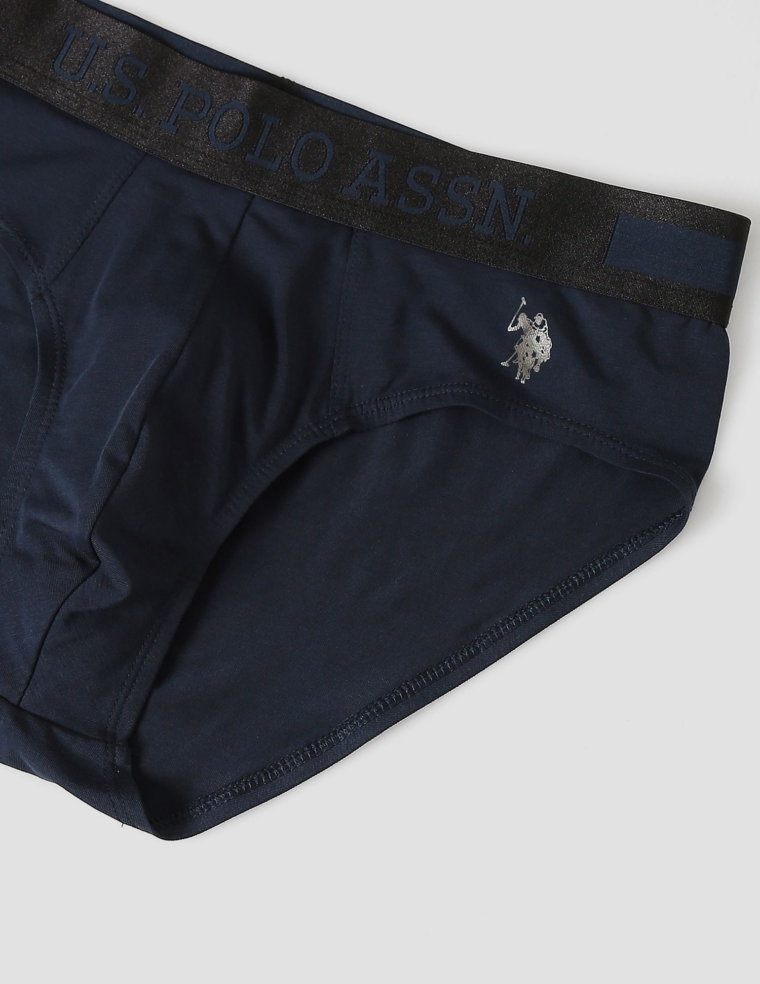 Mid Rise Solid PB001 Premium Briefs - Pack Of 1 Navy - U.S. POLO ASSN. | Large