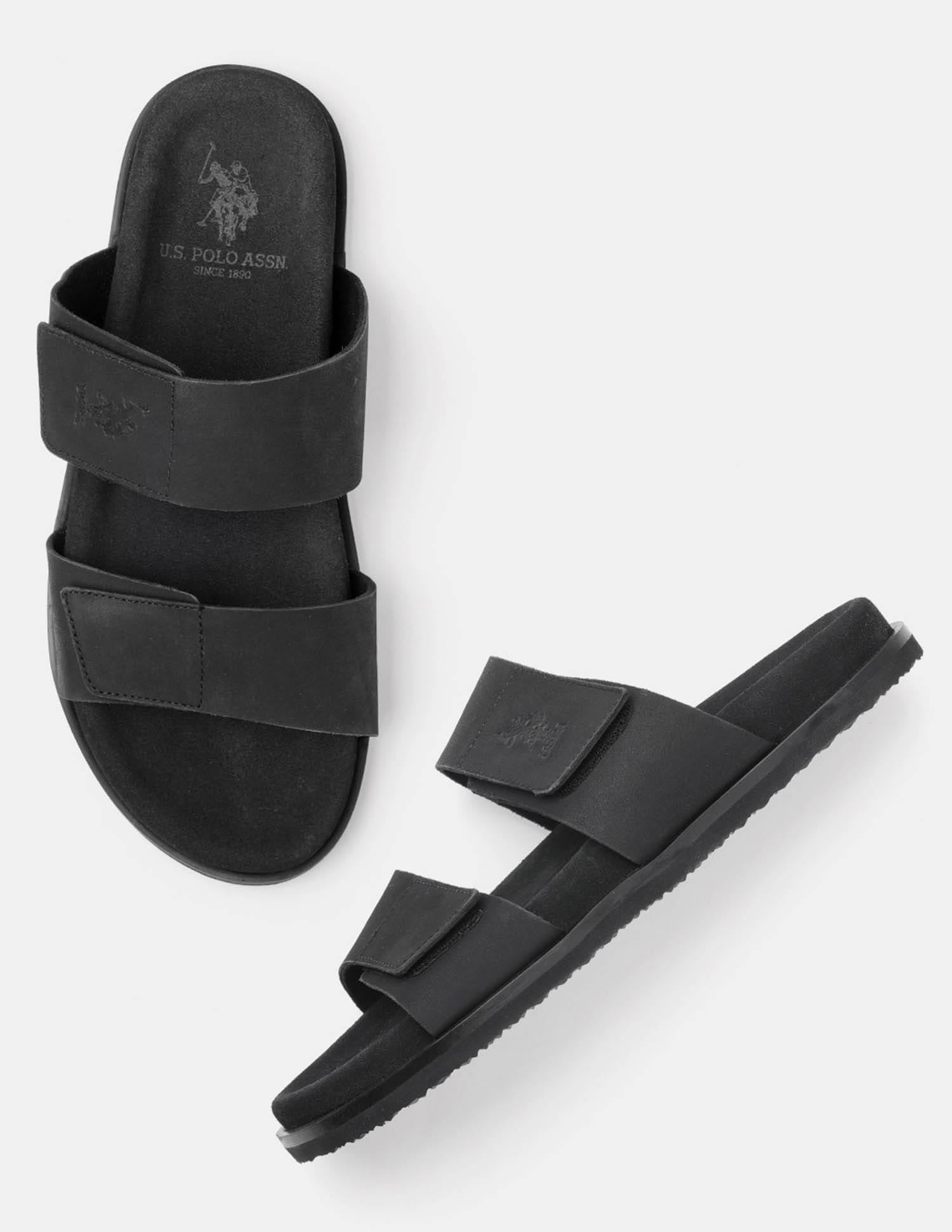 Griz 2.0 Velcro Slippers Black - U.S. Polo Assn. India | Large
