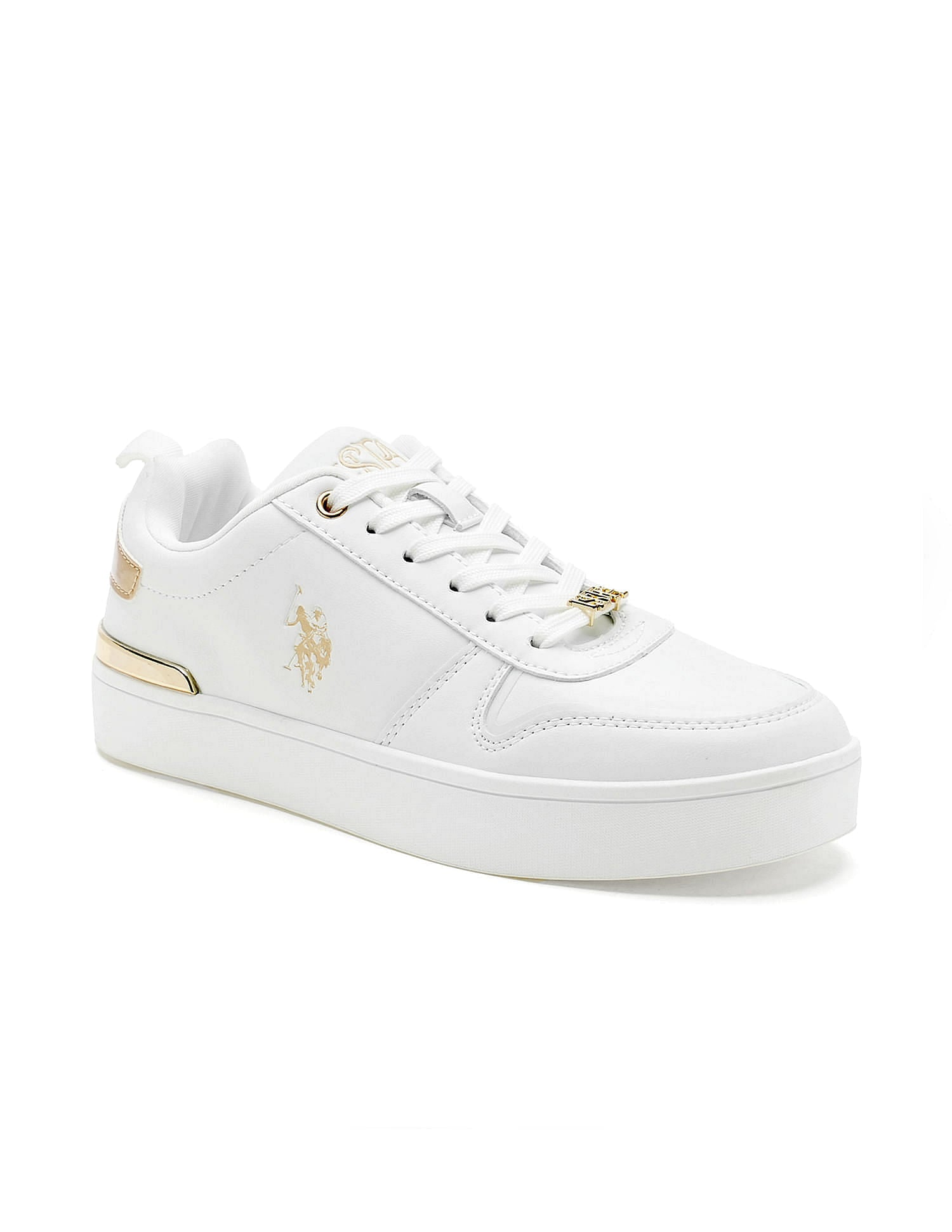 Lace Ups Logo Arya 2.0 Sneakers White - U.S. Polo Assn. India | Large