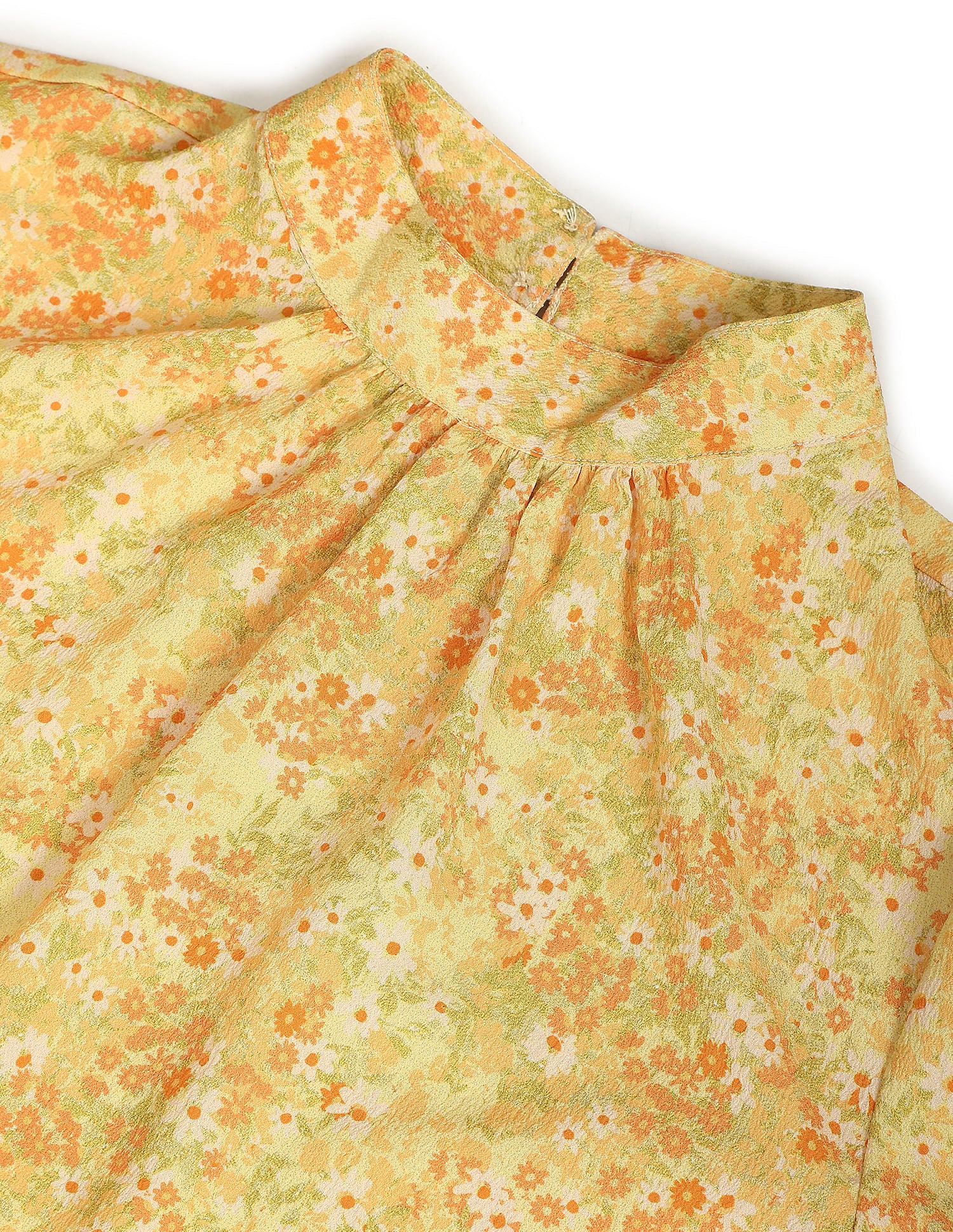 Long Sleeve Floral Top Mustard - U.S. POLO ASSN. | Large