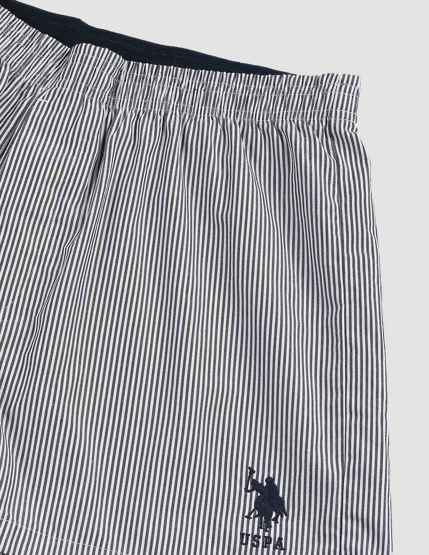 Pure Cotton EX004  Boxer Shorts - Pack of 1 Navy and White - U.S. POLO ASSN. | Large