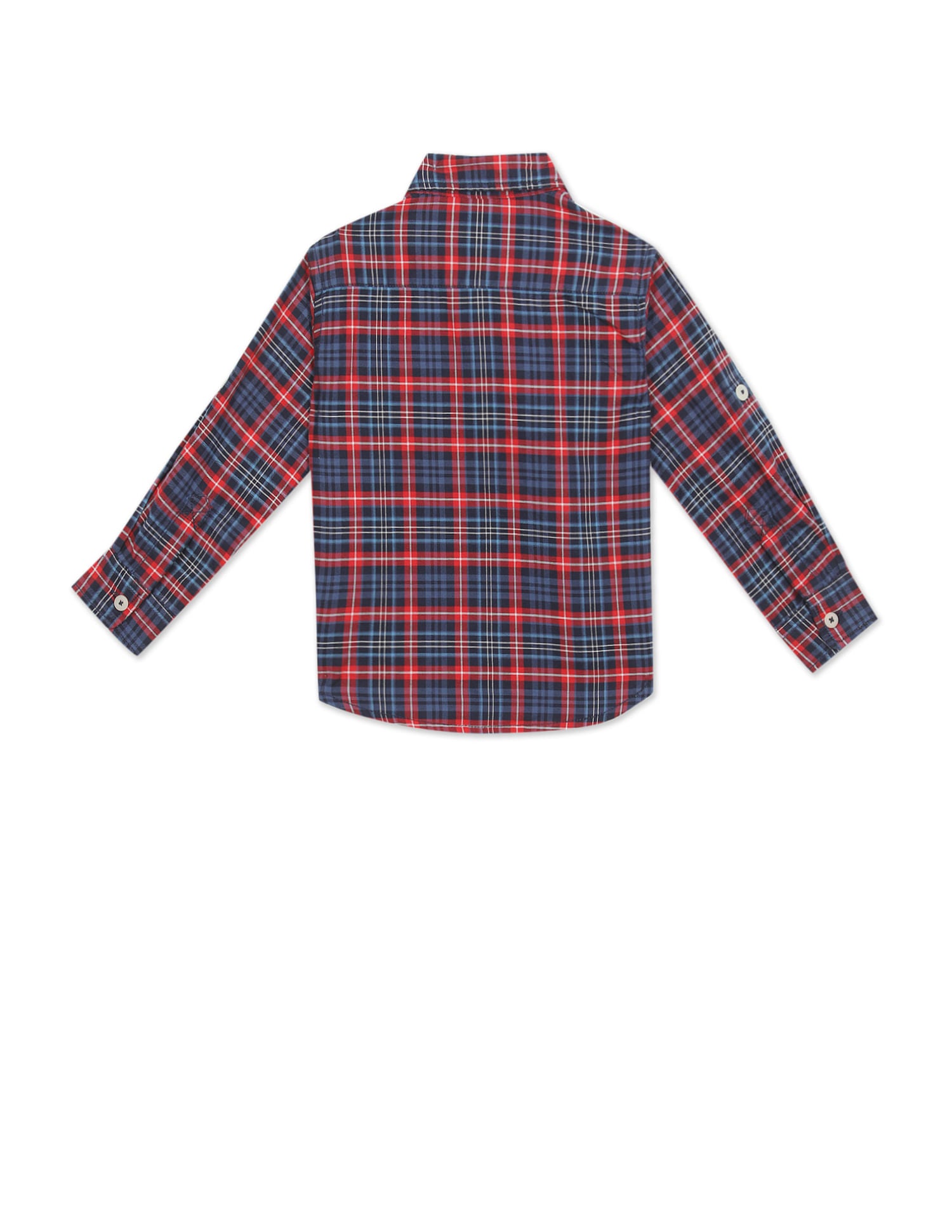 Spread Collar Check Shirt Navy - U.S. Polo Assn. India | Large