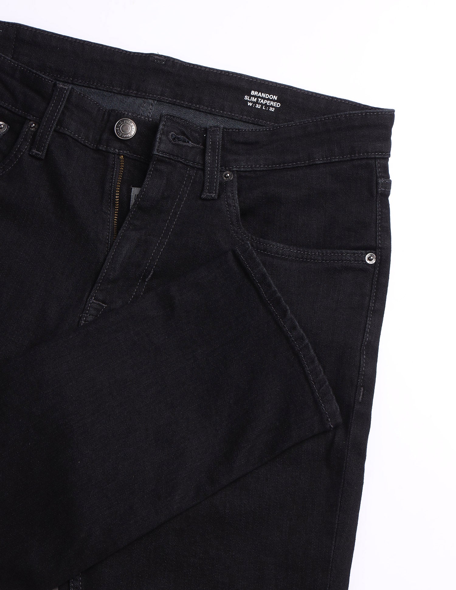 Brandon Slim-Tapered Fit Black Jeans Black - U.S. Polo Assn. India | Large