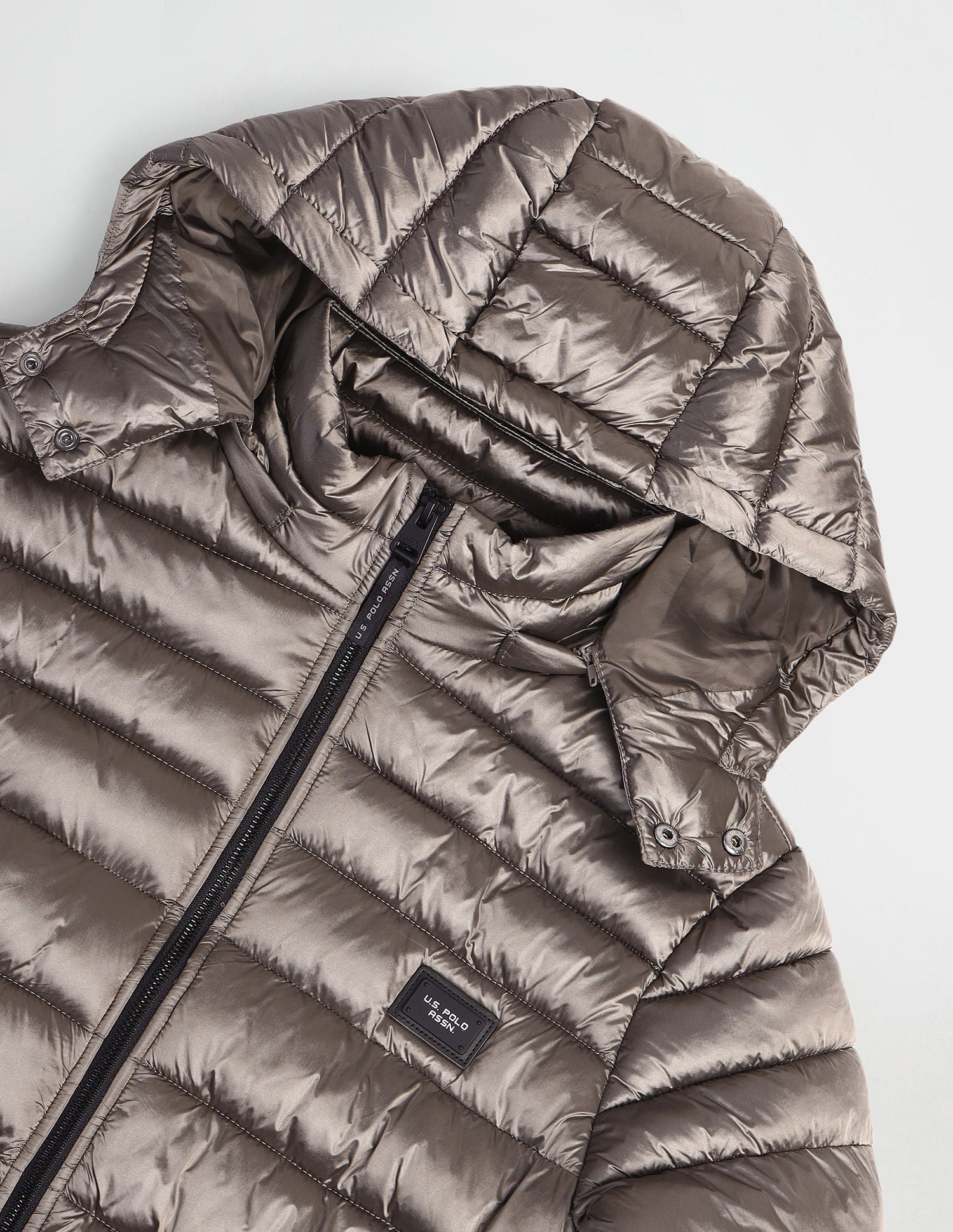 Regular Fit Solid Padded Jacket Mousse - U.S. POLO ASSN. | Large