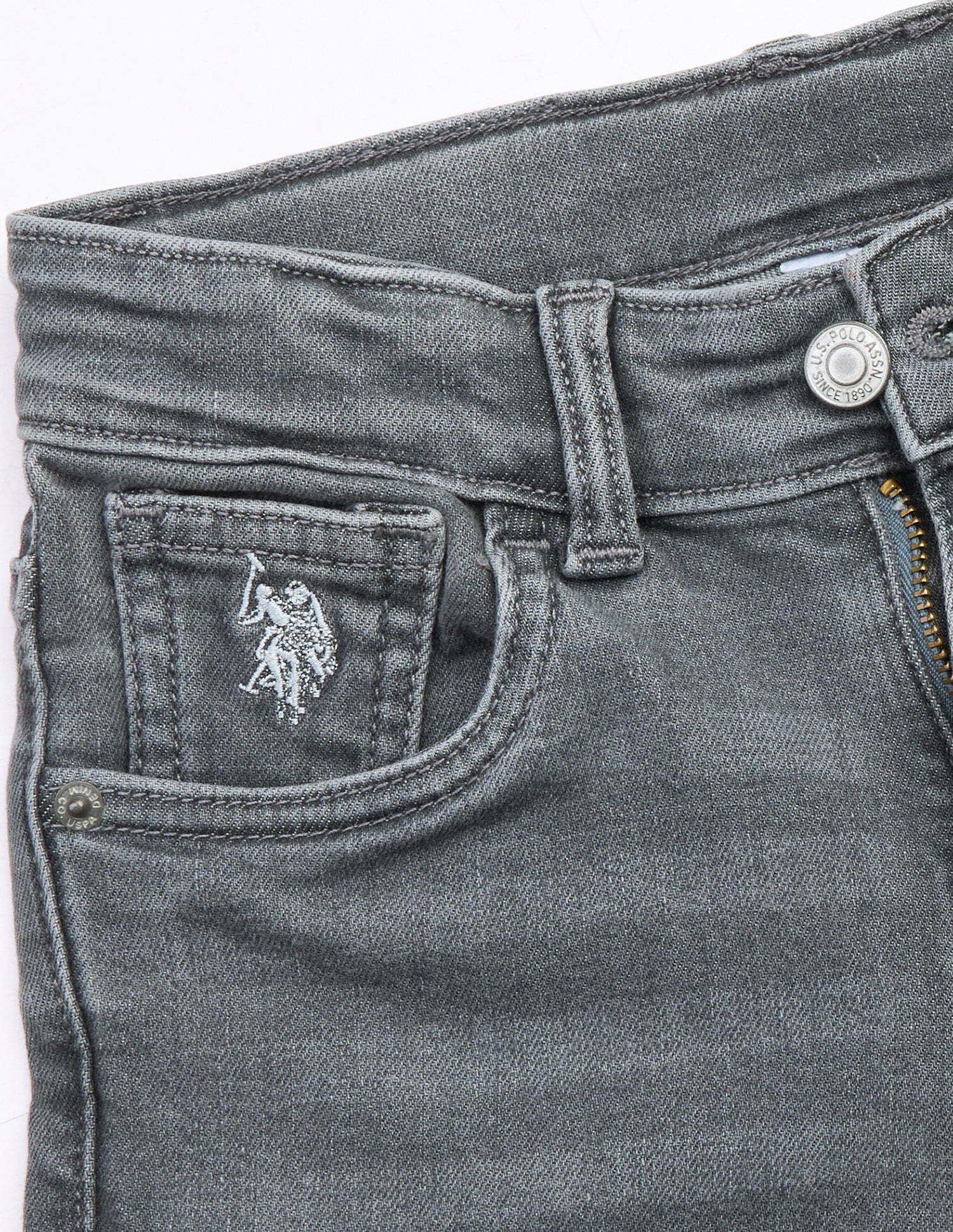 Harold Relaxed Fit Grey Jeans Grey - U.S. Polo Assn. India | Large