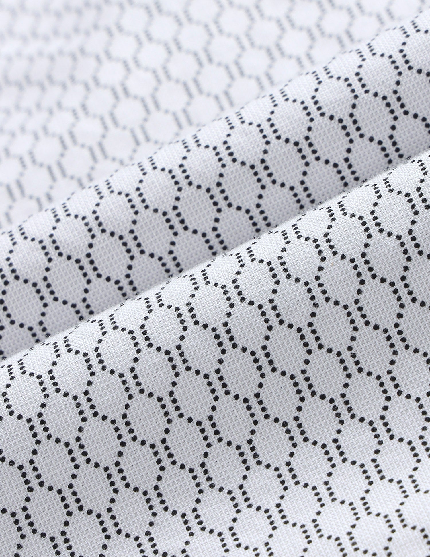 Tailored Fit Geometric Printed Shirt Light Grey - U.S. Polo Assn. India | Large