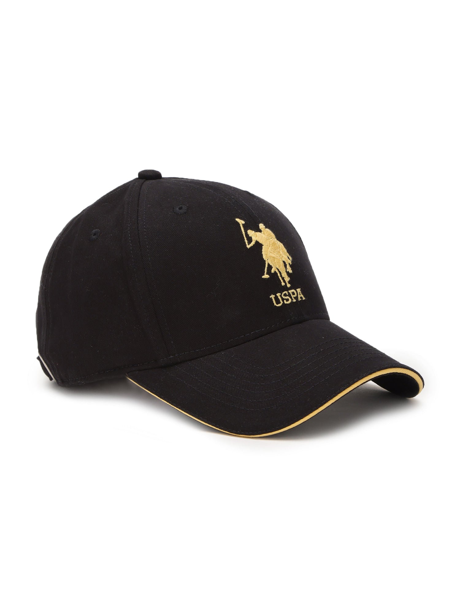 Cotton Solid Logo Cap Black - U.S. Polo Assn. India | Large