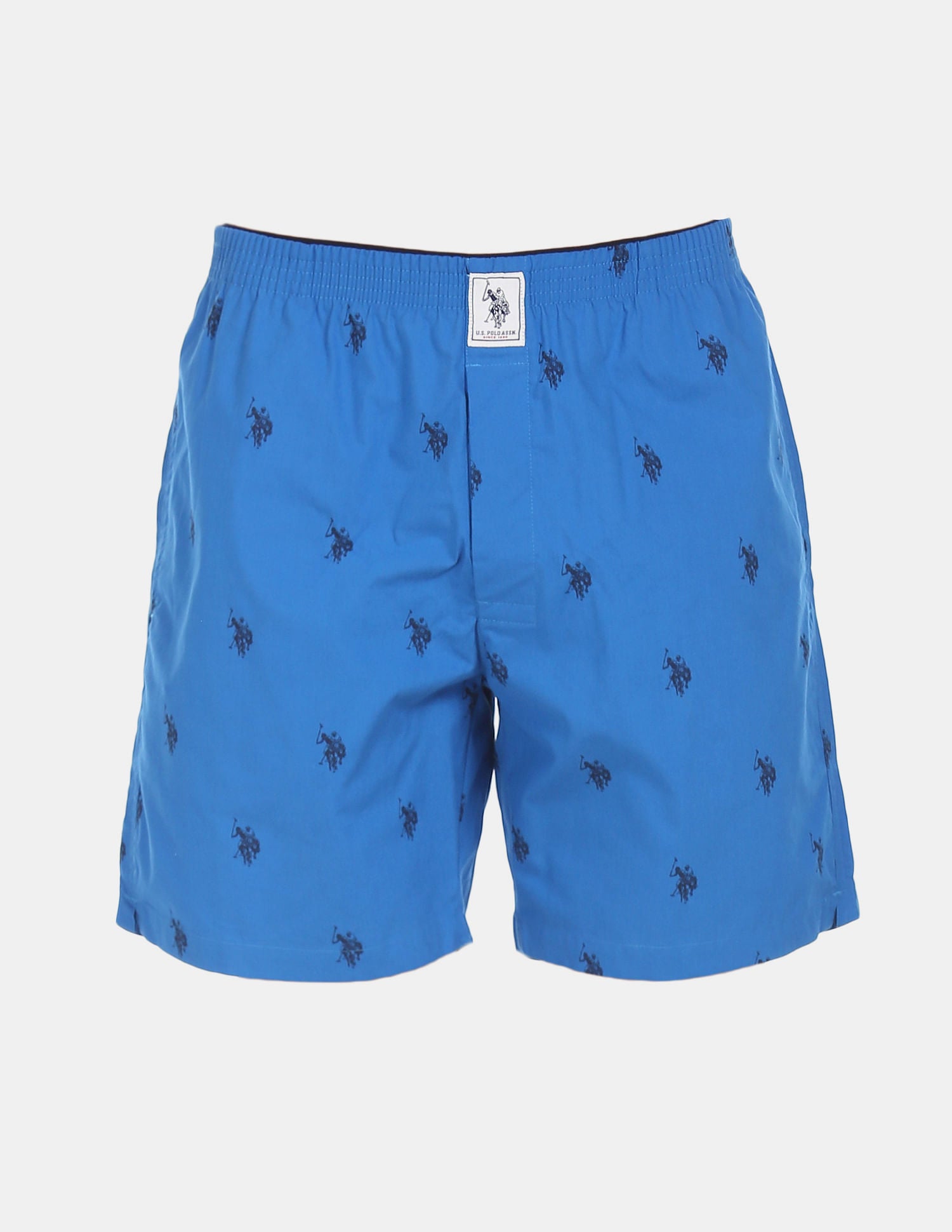 Signature Logo Pure Cotton I021 Boxers - Pack Of 1 Blue - U.S. POLO ASSN. | Large