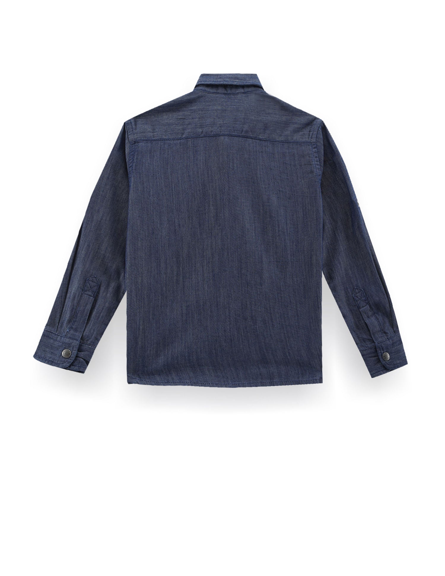 Boys Chambray Cotton Shirt Blue - U.S. Polo Assn. India | Large