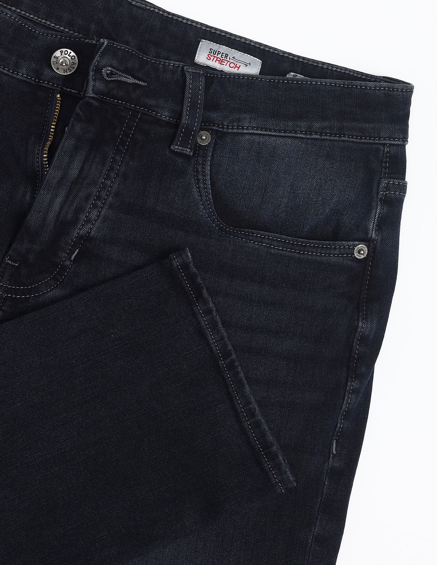 Brandon Slim Tapered Fit Blue Jeans Blue - U.S. POLO ASSN. | Large