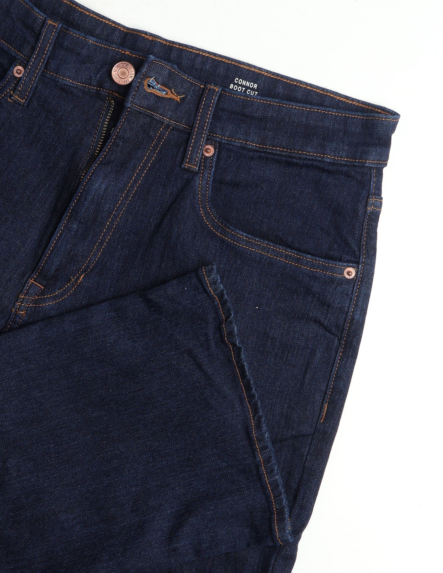 Connor Bootcut Fit Blue Jeans Dark Indigo - U.S. Polo Assn. India | Large