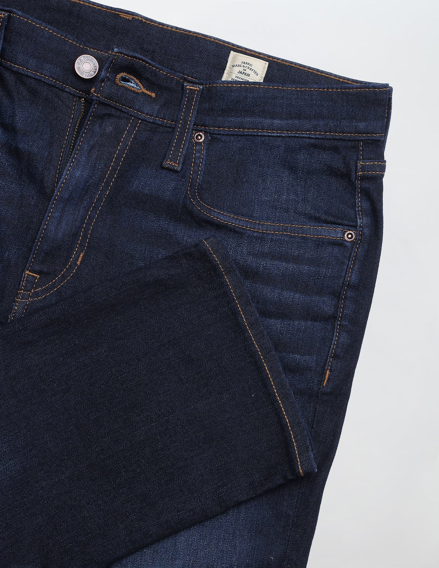 Pacho X Harold Slim Straight Fit Blue Jeans Mid Blue - U.S. Polo Assn. India | Large