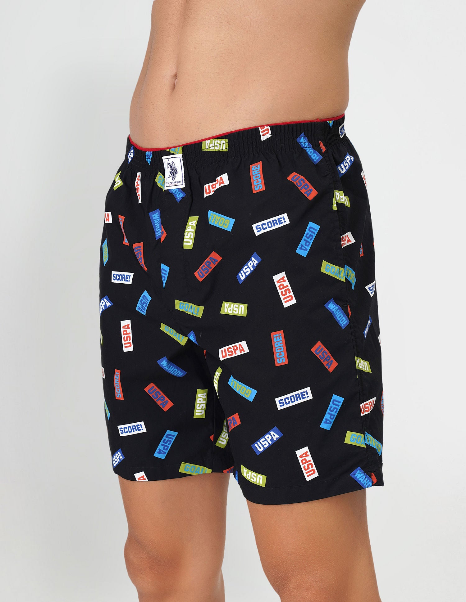 Relaxed Fit Printed IYAB Boxers - Pack Of 1 Black - U.S. POLO ASSN. | Large
