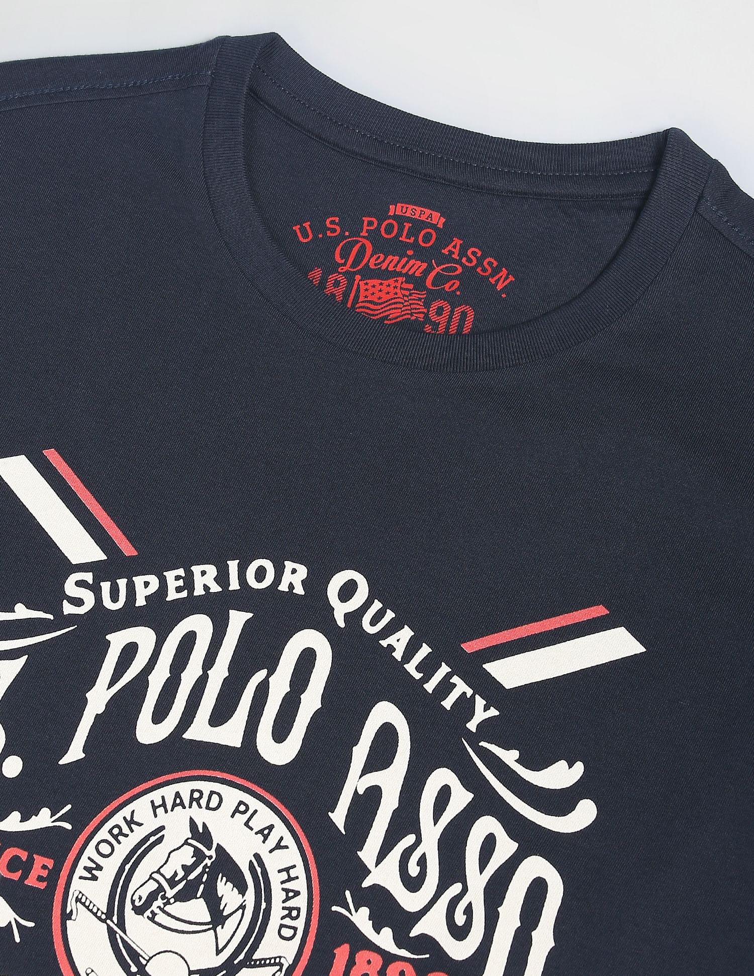 Brand Print Slim Fit T-Shirt Navy - U.S. POLO ASSN. | Large