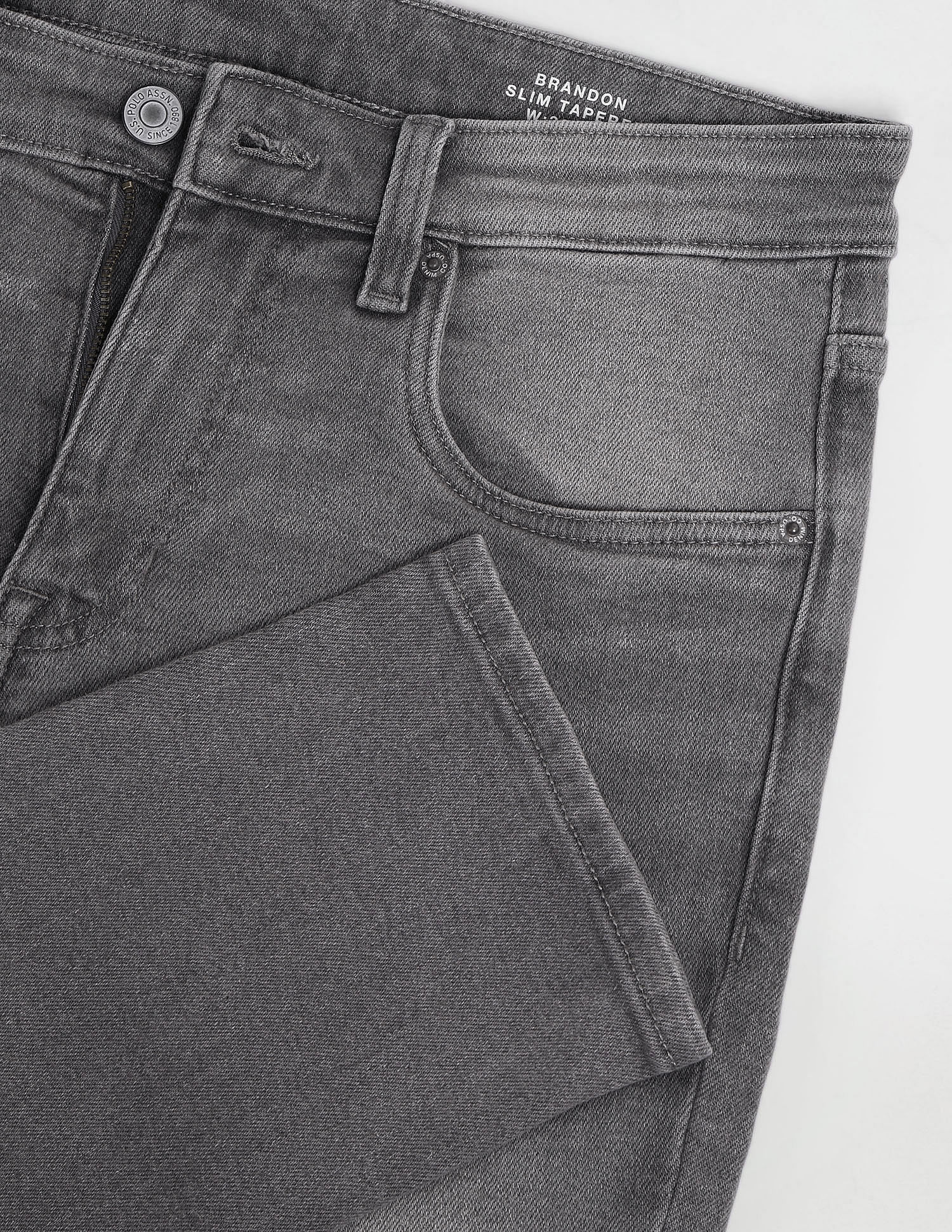 Brandon Slim Tapered Grey Jeans Grey - U.S. Polo Assn. India | Large