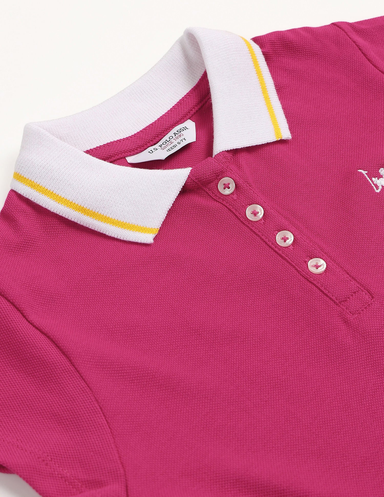 Girls Solid A-Line Dress Pink - U.S. Polo Assn. India | Large