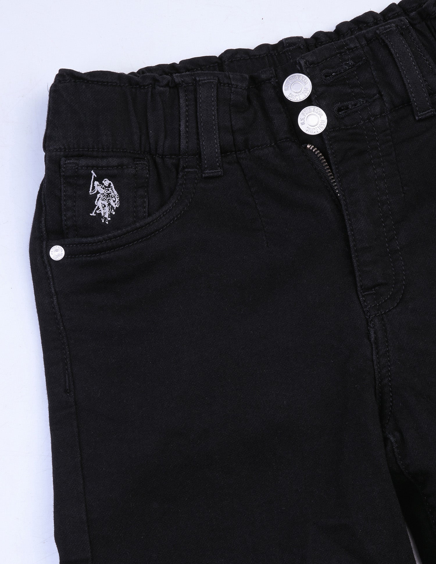 Paper Bag Fit Black Jeans Black - U.S. Polo Assn. India | Large