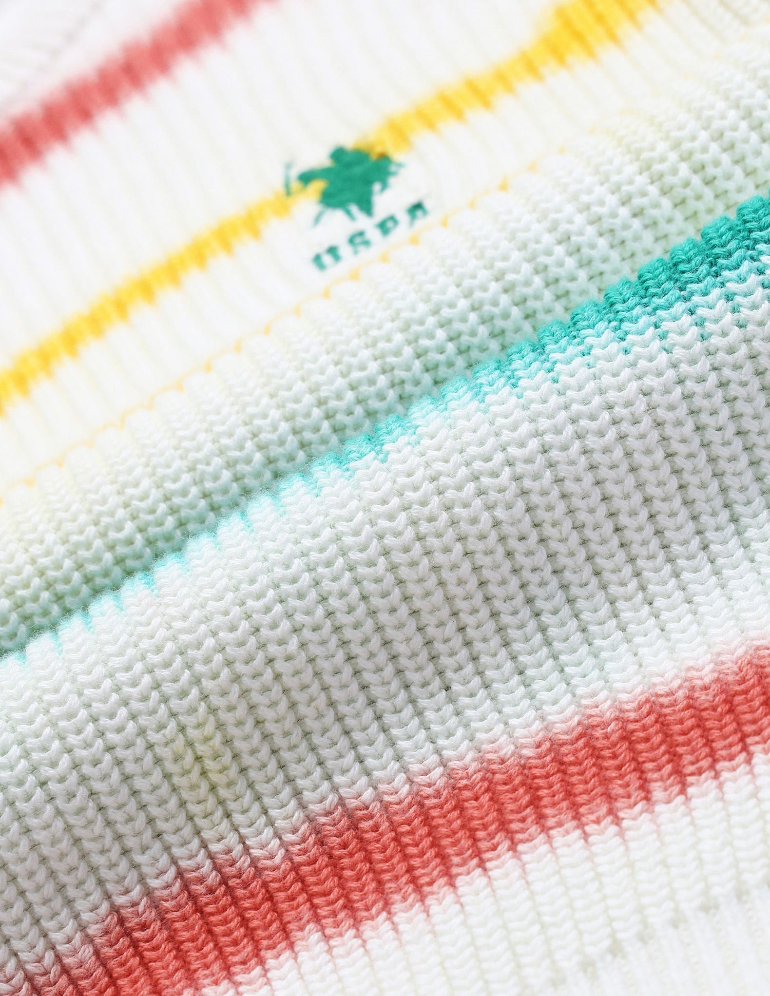 Boys Dyed Striped Sweater White - U.S. POLO ASSN. | Large