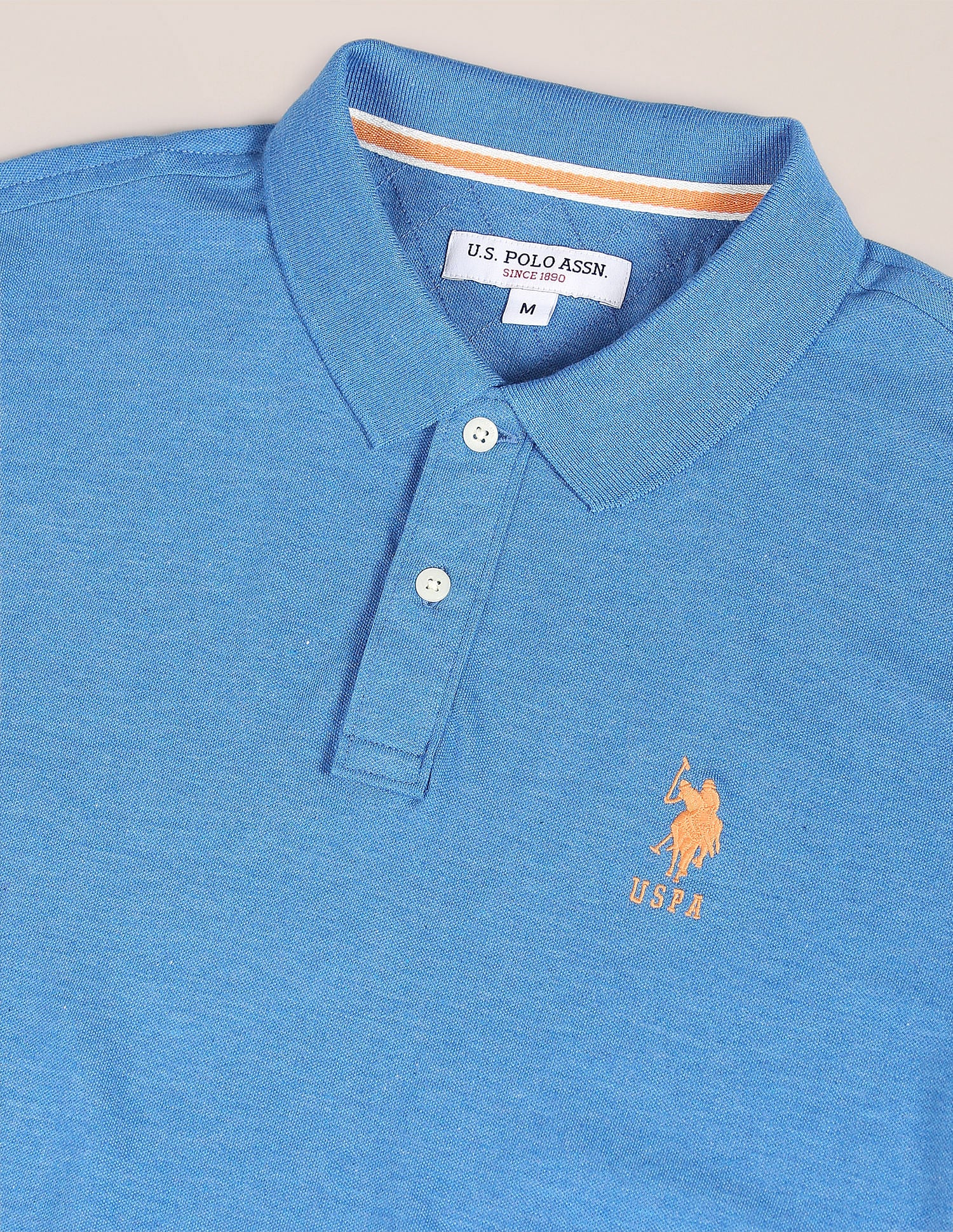 Cotton Bamboo Stretch Polo Shirt Blue - U.S. POLO ASSN. | Large