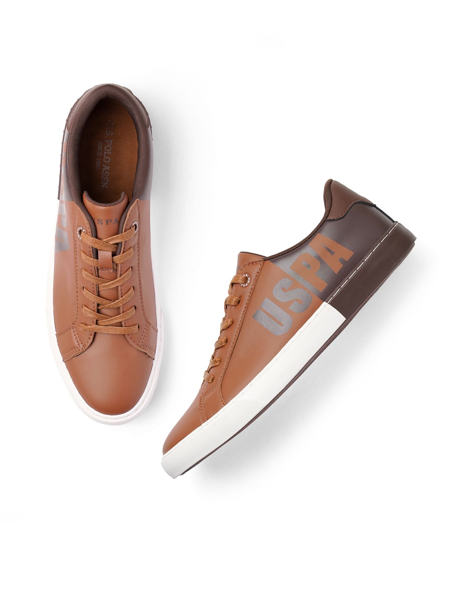 Men Colour Block Logo Tresten Sneakers Tan - U.S. POLO ASSN. | Large