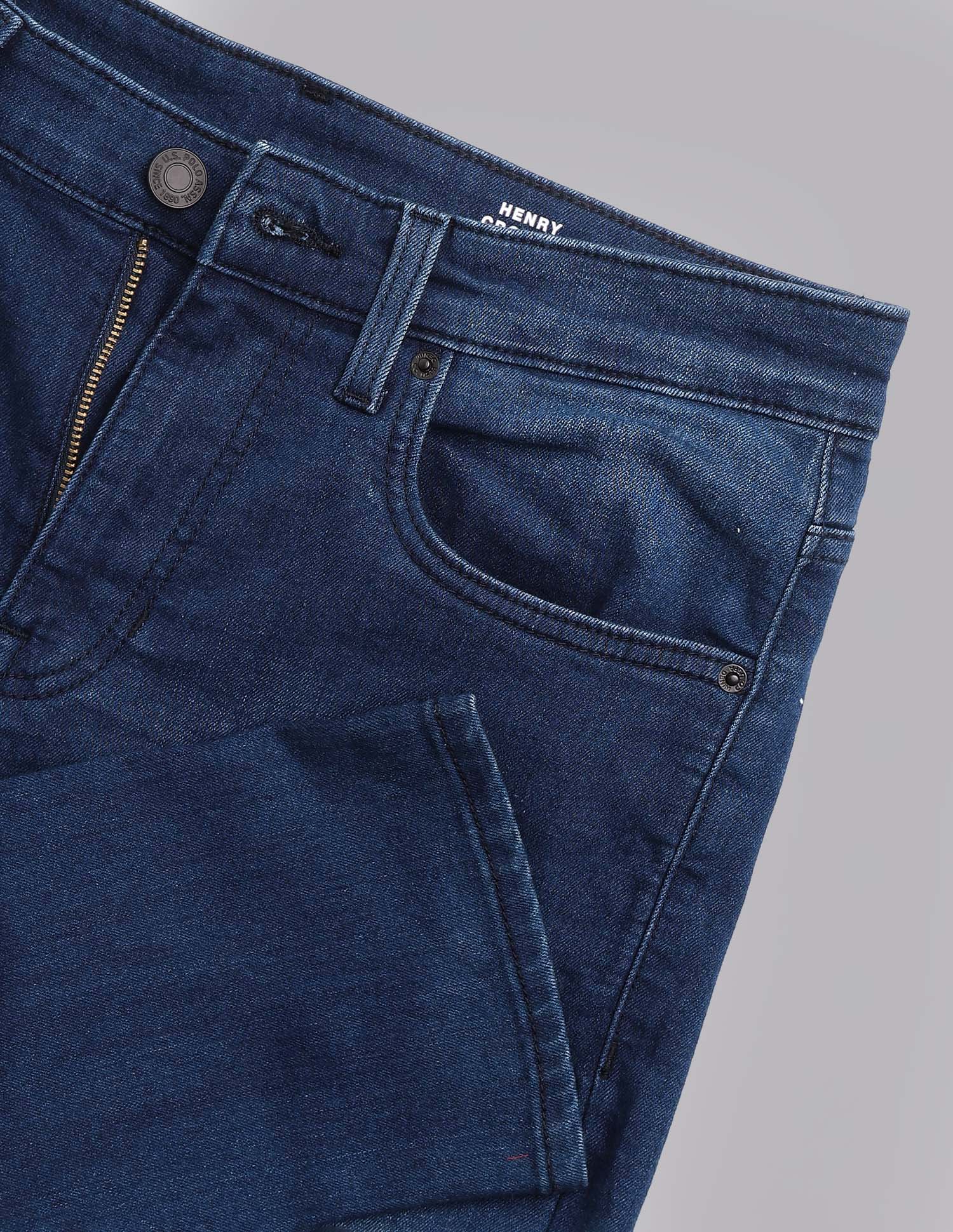 Henry Tapered Fit Blue Jeans Blue - U.S. Polo Assn. India | Large