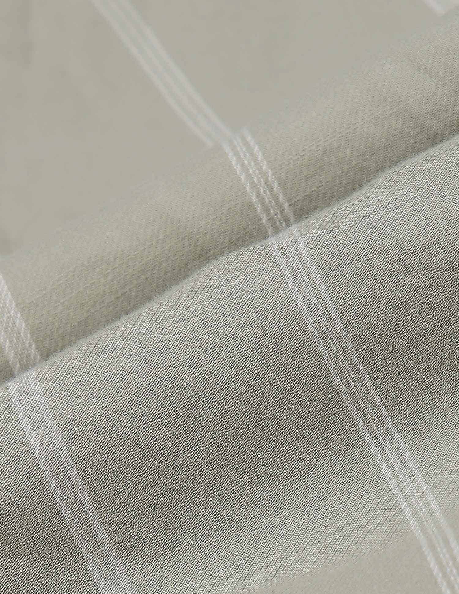 Vertical Striped Pure Cotton Shirt Light Green - U.S. POLO ASSN. | Large