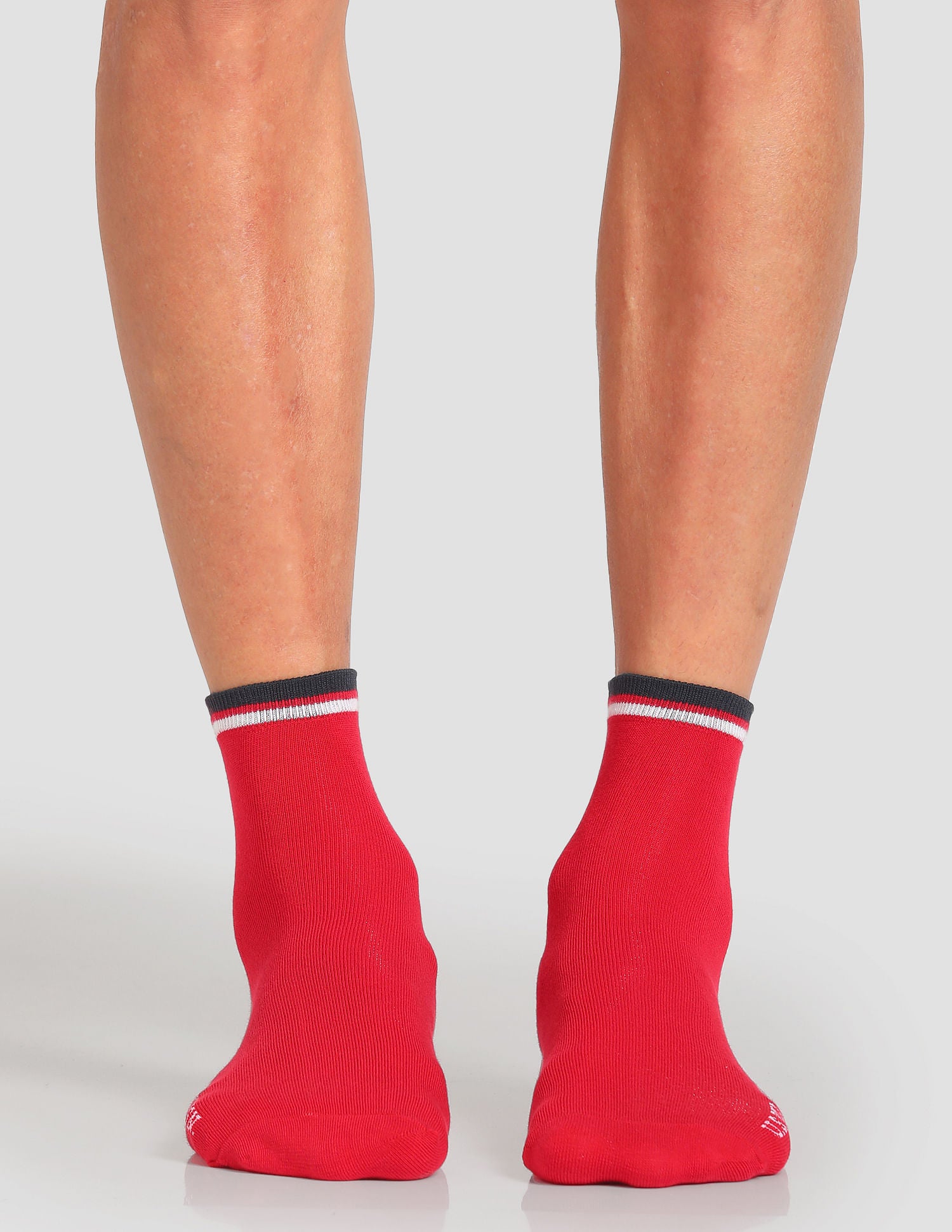 Ankle Length Stretch ES003 Socks - Pack Of 3 Navy, Red and White - U.S. POLO ASSN. | Large