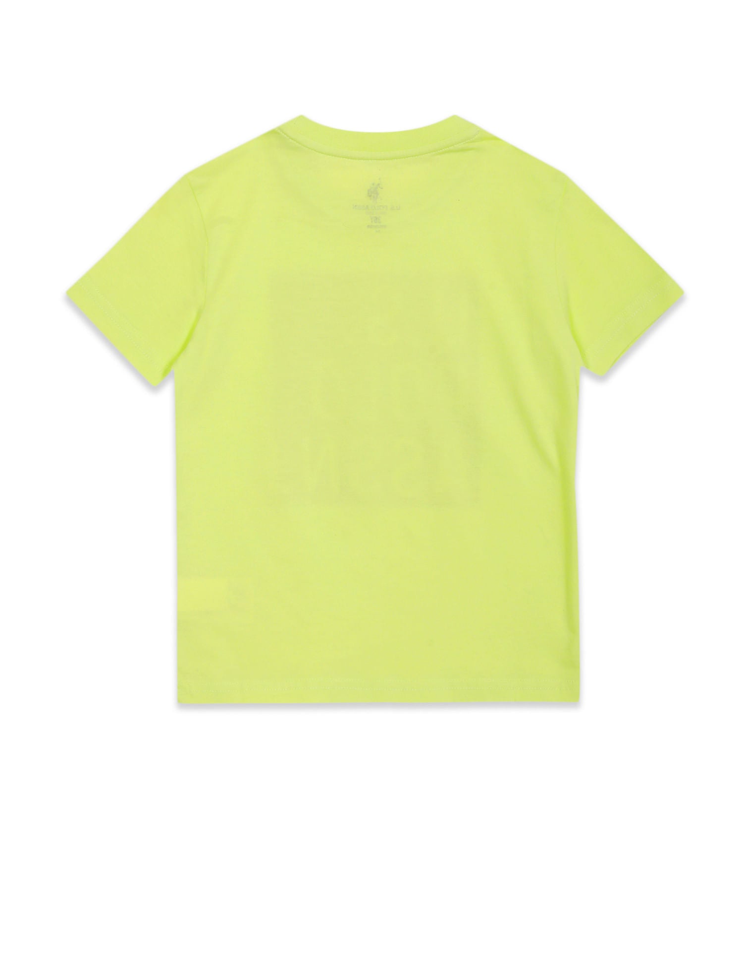 Crew Neck Brand Print T-Shirt Neon Green - U.S. POLO ASSN. | Large