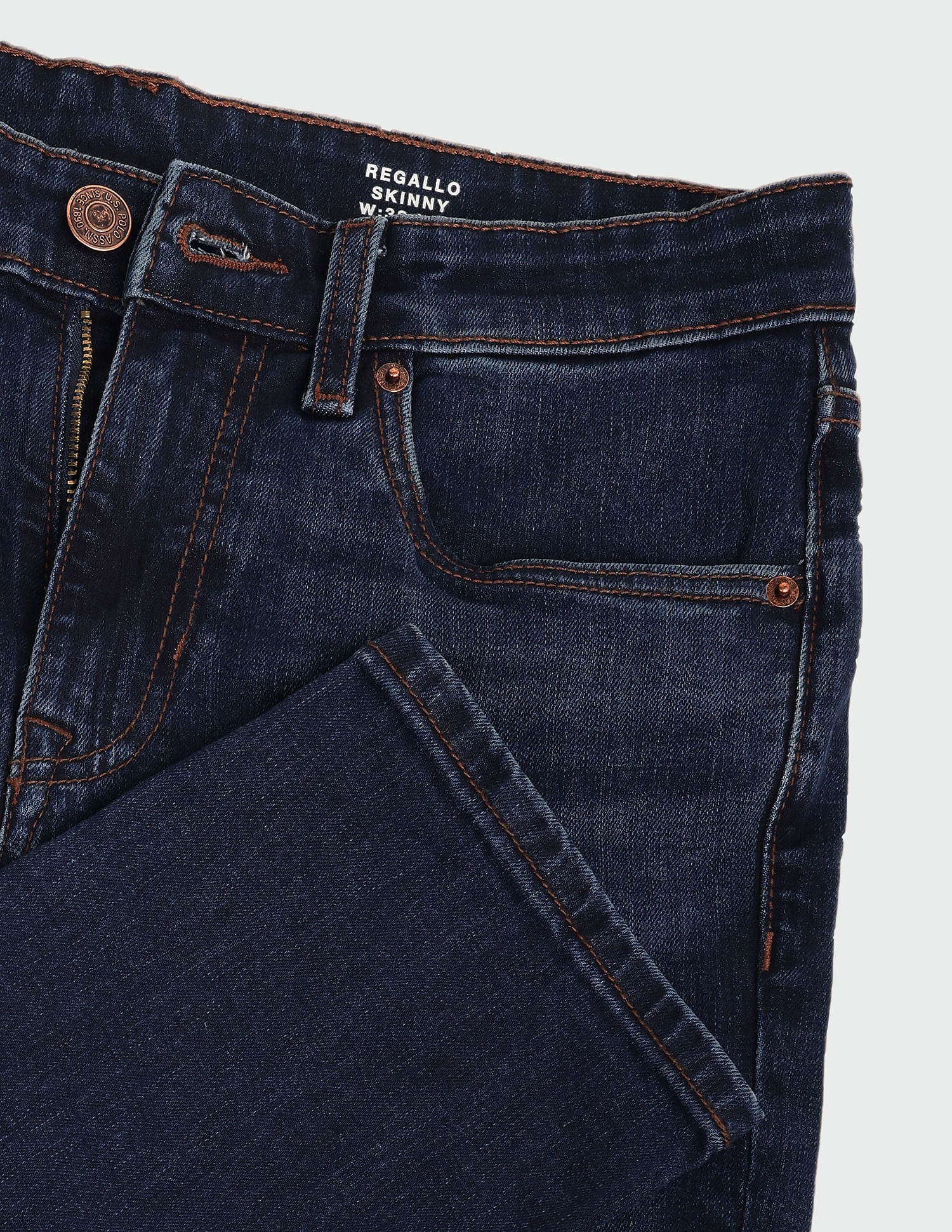Regallo Skinny Fit Blue Jeans Blue - U.S. Polo Assn. India | Large