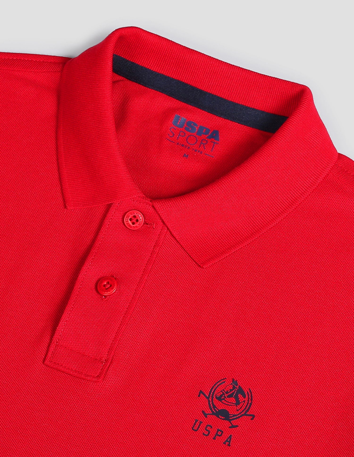 Diagonal Colour Block Active Polo Shirt Red - U.S. Polo Assn. India | Large
