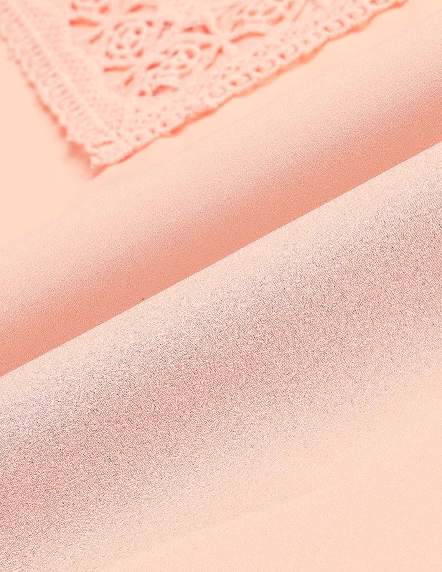 Lace Detail Regular Fit Top Light Pink - U.S. POLO ASSN. | Large