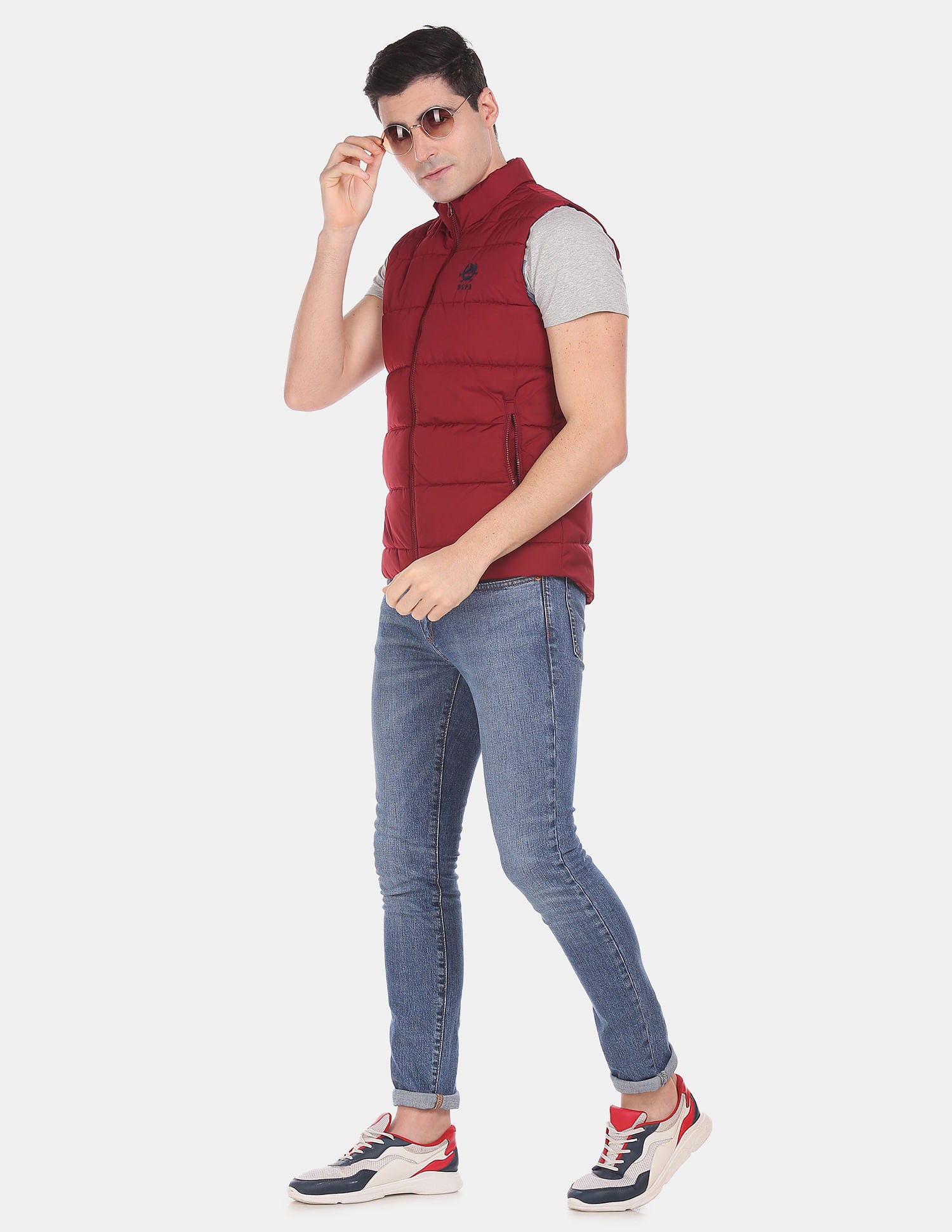 Sleeveless Quilted Gilet Jacket Red - U.S. POLO ASSN. | Large