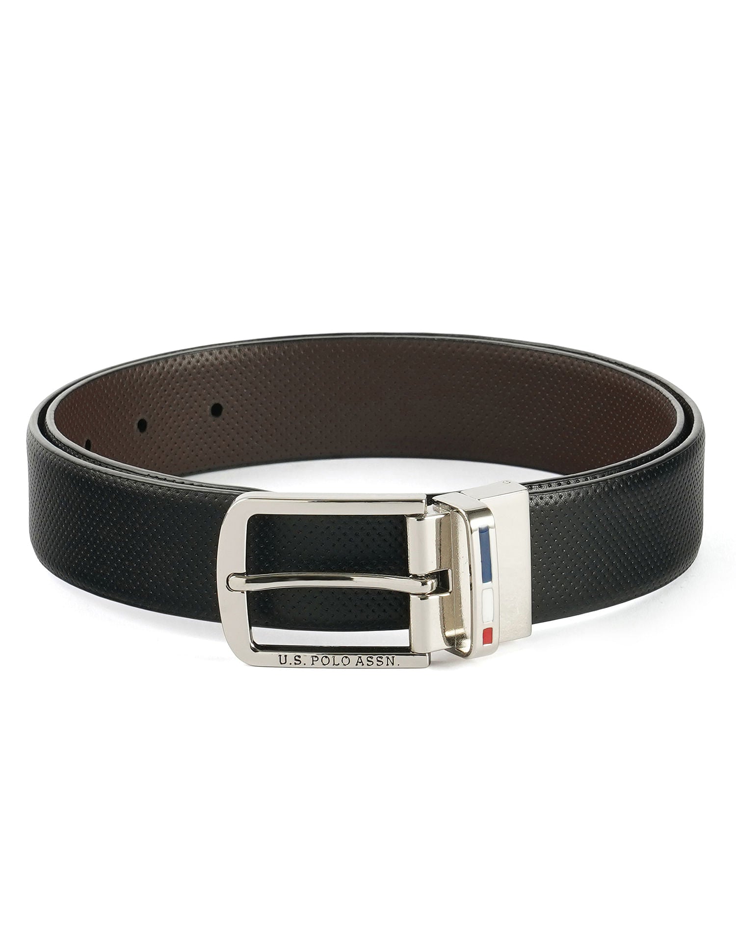 Solid Reversible Belt Brown and Black - U.S. POLO ASSN. | Large