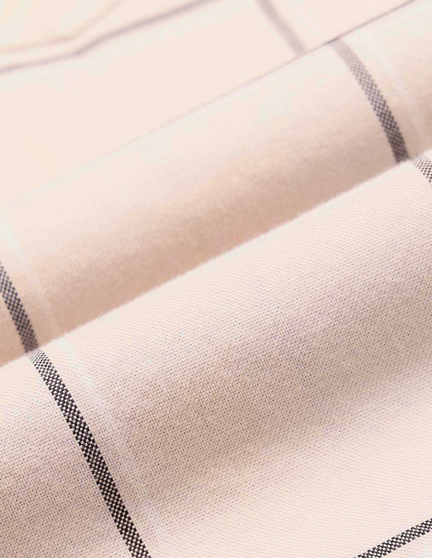 Windowpane Checked Tailored Fit Shirt Beige - U.S. Polo Assn. India | Large