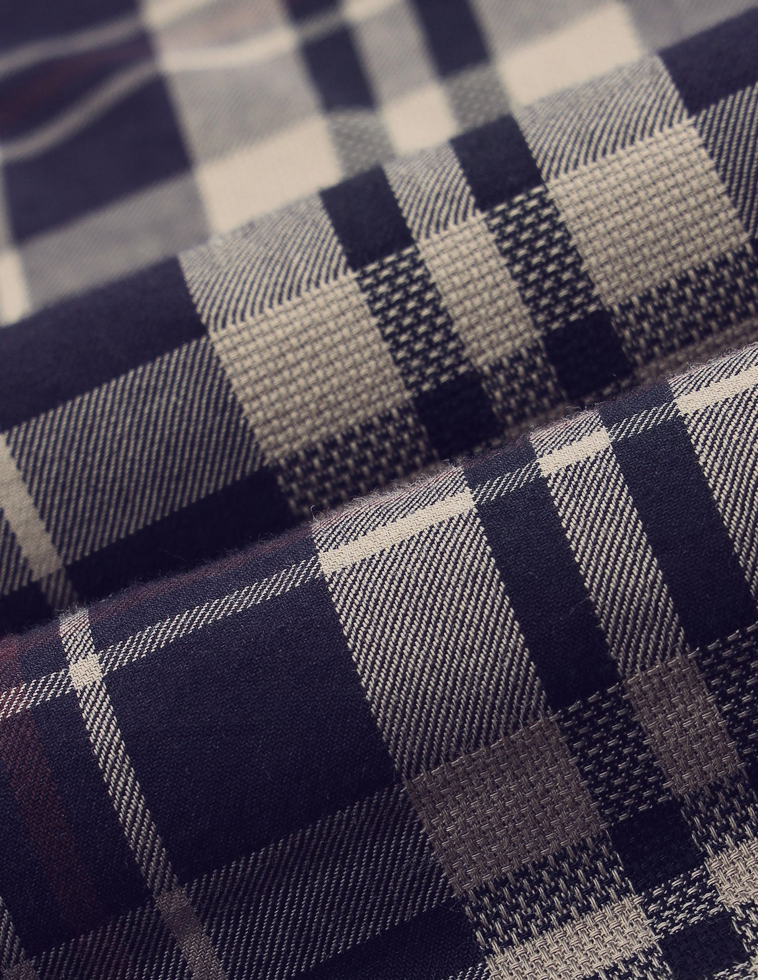 Tartan Checked Twill Shirt Dark Purple - U.S. Polo Assn. India | Large