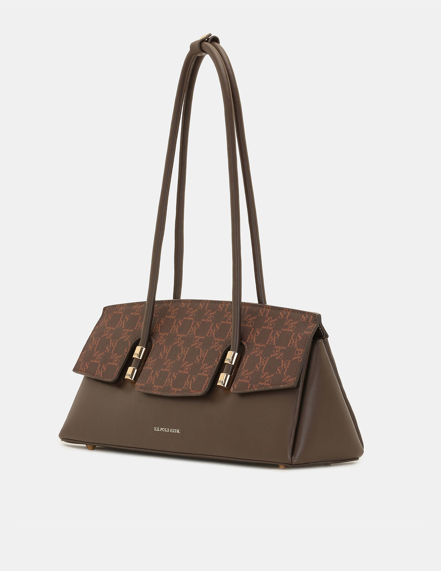 Women Bambi Shoulder Bag with East-West Silhouette Brown - U.S. POLO ASSN. | Large