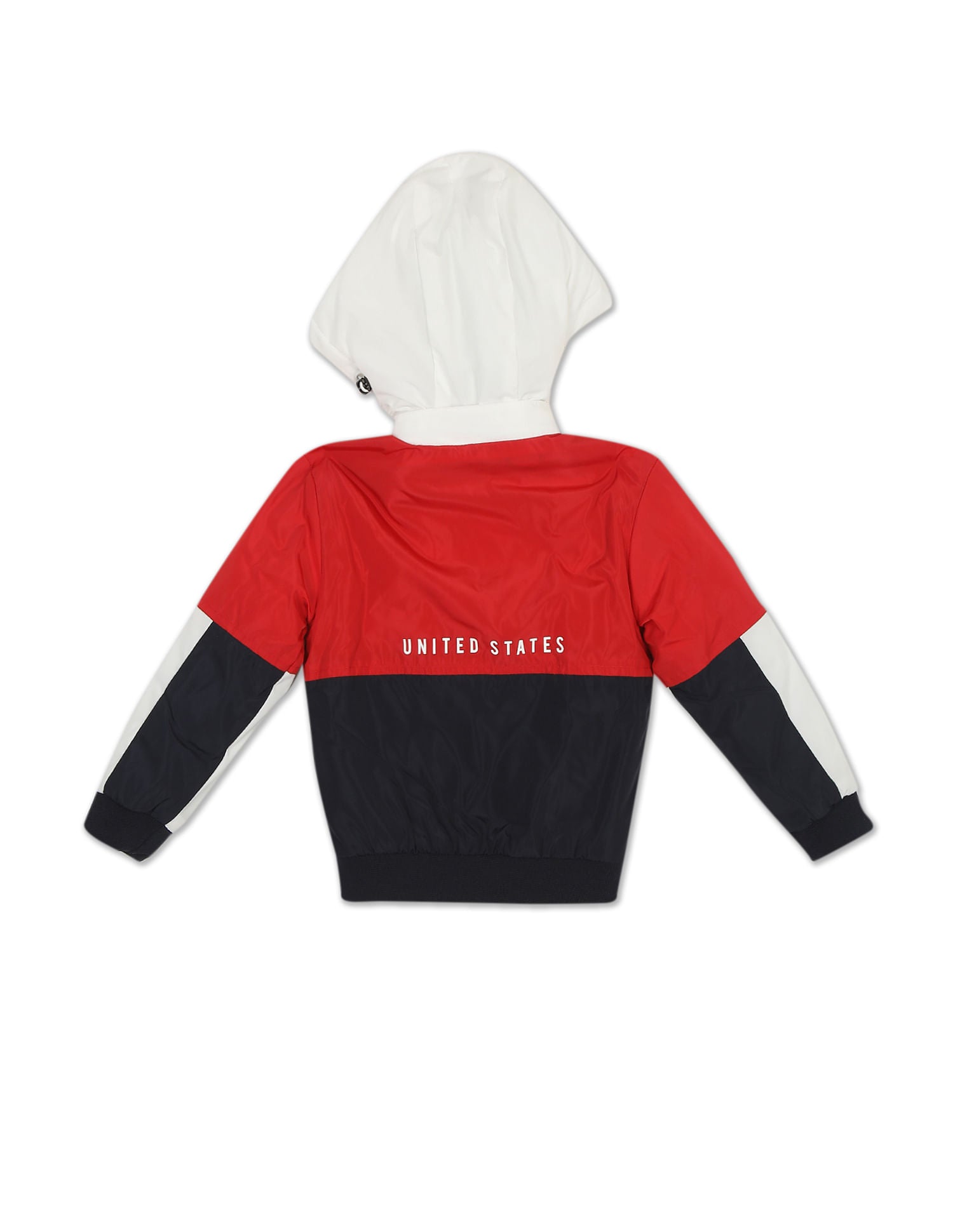 Red And Colour Block Hooded Jacket Red and Navy - U.S. Polo Assn. India | Large