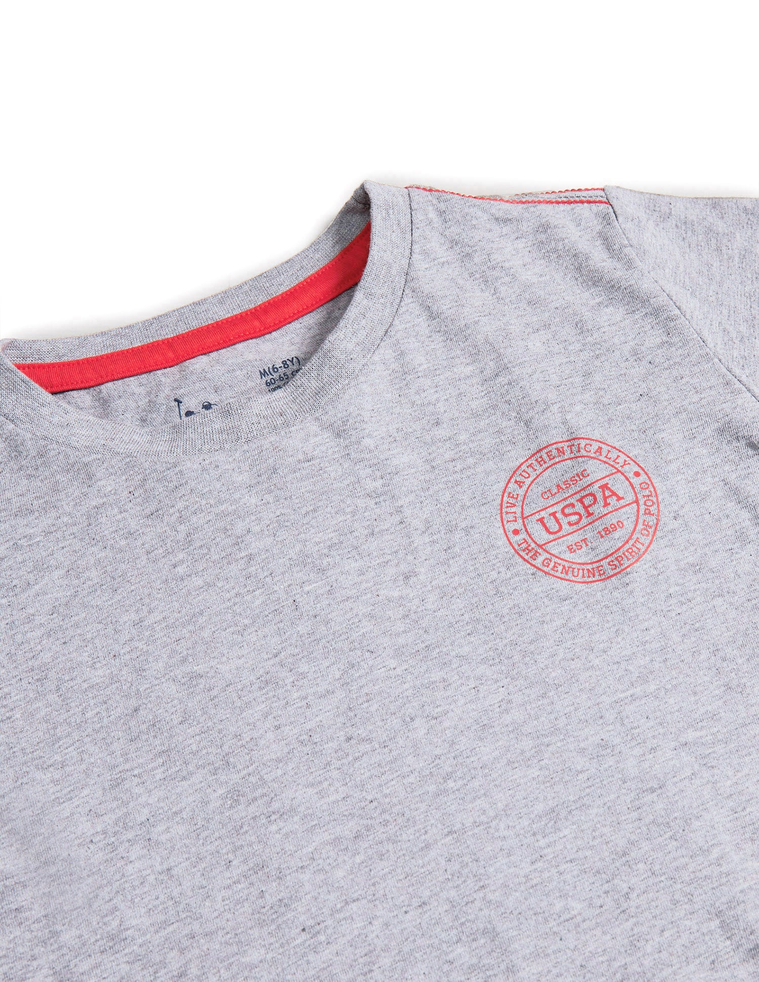 Ribbed Neck Cotton IKEA Lounge T-Shirt - Pack Of 1 Grey - U.S. POLO ASSN. | Large