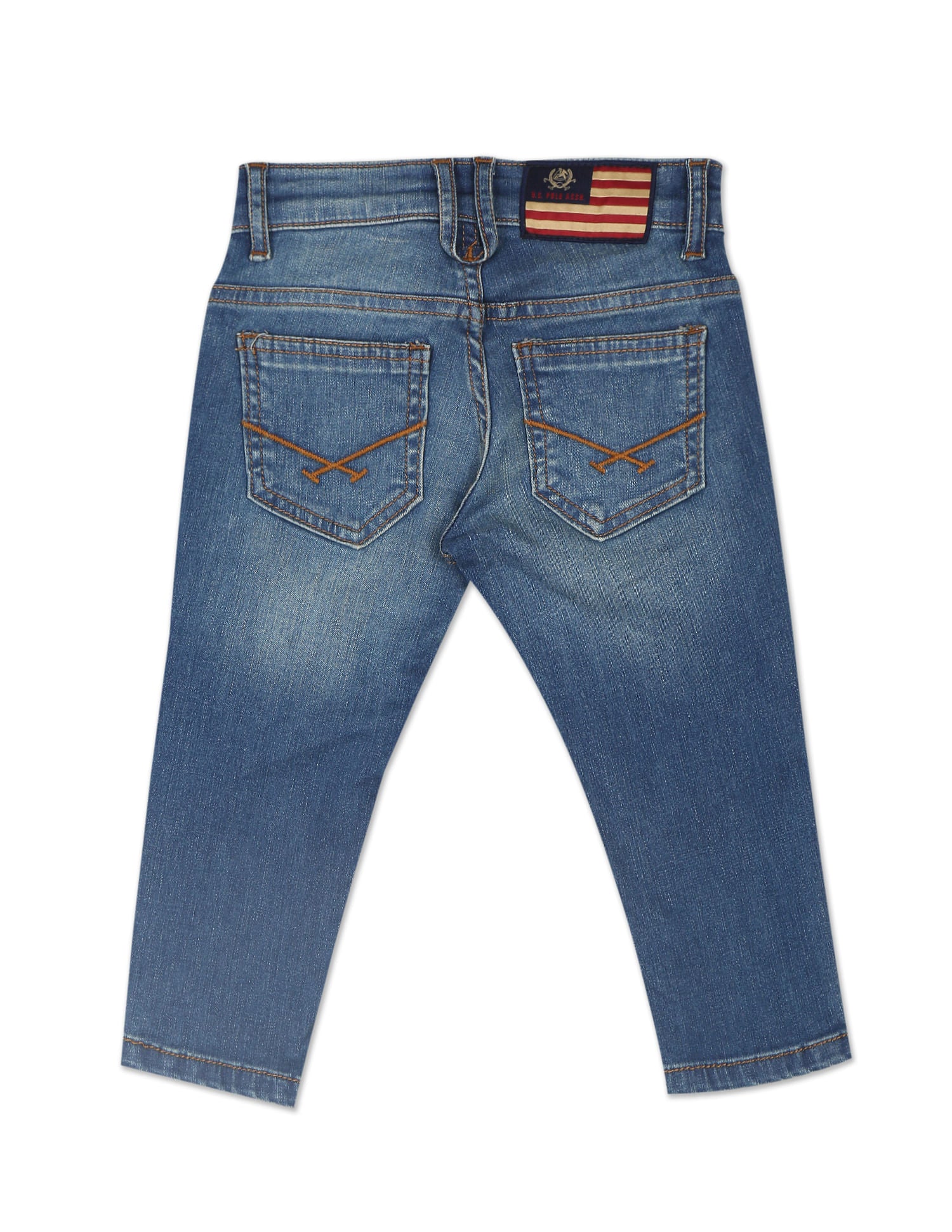 Mid Rise Stone Wash Jeans Blue - U.S. Polo Assn. India | Large