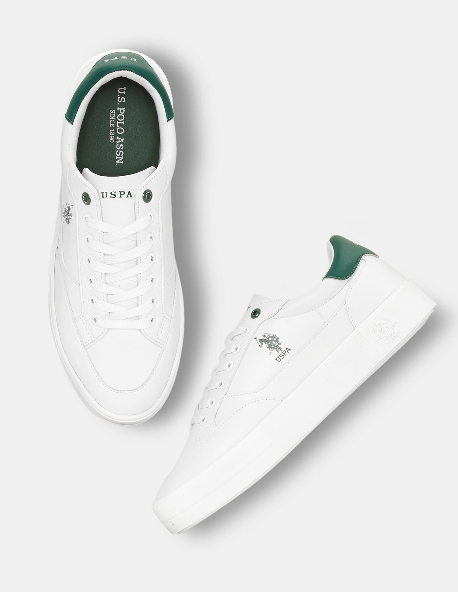 Men Solid Olivier 3.0 Sneakers White - U.S. Polo Assn. India | Large
