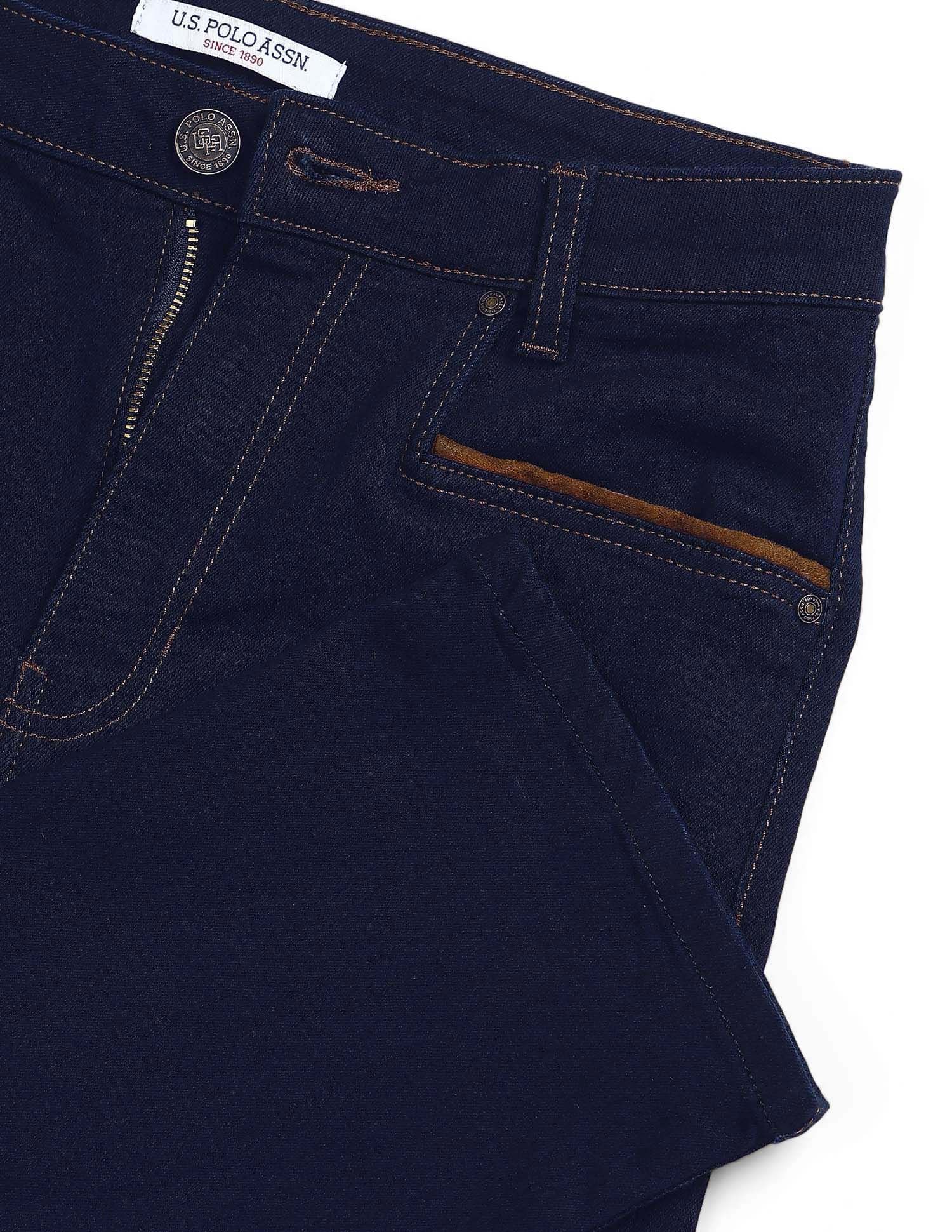 High Rise Straight Fit Jeans Blue - U.S. POLO ASSN. | Large