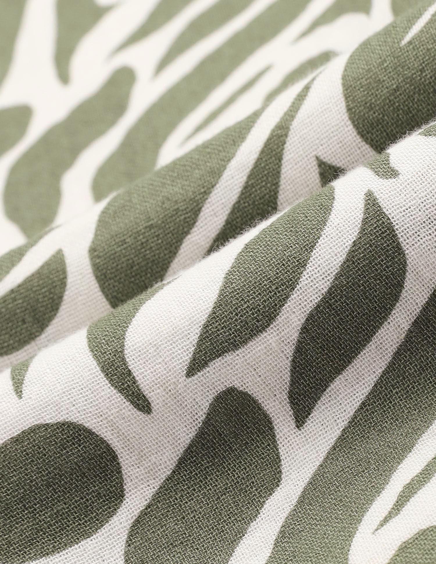 Boys Abstract Printed Cuban Shirt Green - U.S. POLO ASSN. | Large