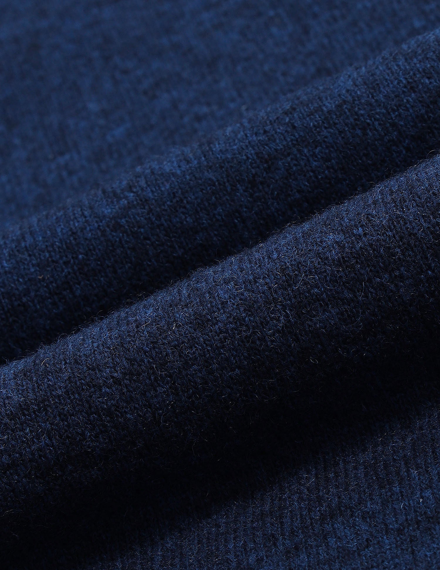 Regular Fit Solid Sweater Dark Blue - U.S. Polo Assn. India | Large